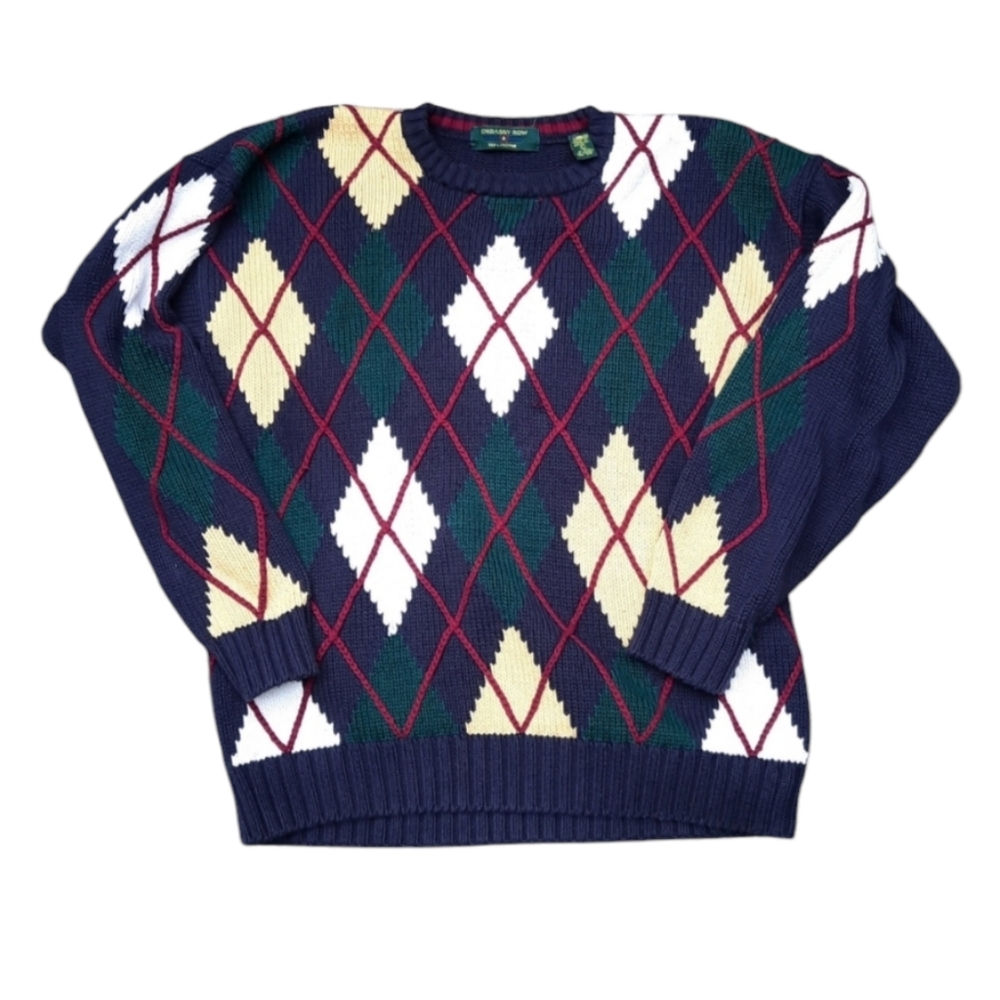 Vintage Embassy Row Chunky Knit Cotton Sweater - image 1